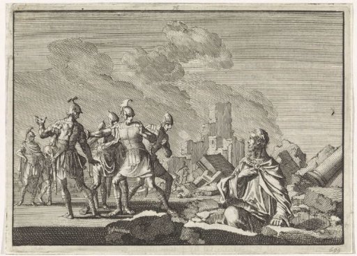Simon, son of Giora, emerges from the ruins of the temple