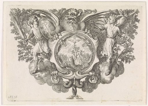 Tree Stump with New Shoot Above Which the Dove of the Holy Spirit Appears