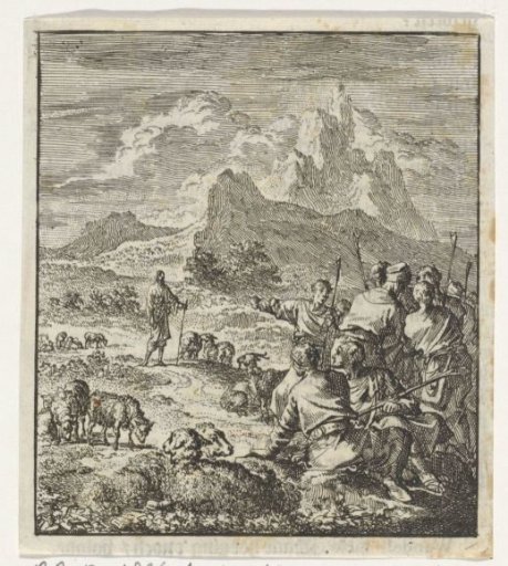 The Sons of Jacob with Their Flock Point to the Approaching Joseph
