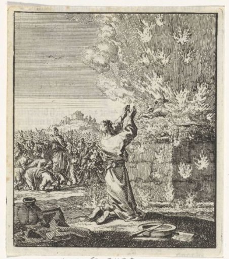 Elijah Kneels Before the Burning Sacrifice