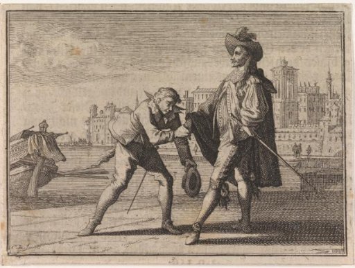 Man Kissing the Hand of a Nobleman on a Quay