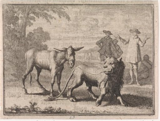 The lion of Gerasimus of Palestine leads a donkey by the bridle to a spring
