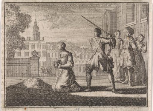 Executioner is about to behead Saint Euphrasia