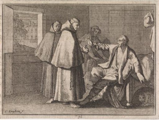 Two Franciscans visit a sick Venetian