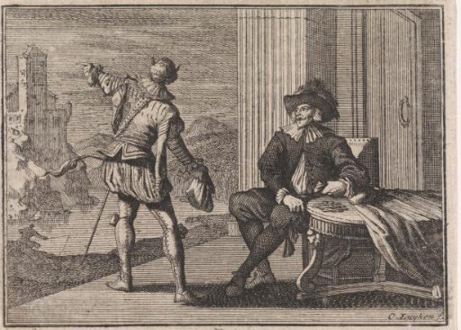 Devil proposes to a greedy nobleman to sell his castle.