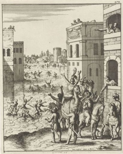 Public rejoicing in Cairo upon the cutting of the Nile dike