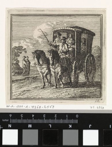 Four figures in a carriage