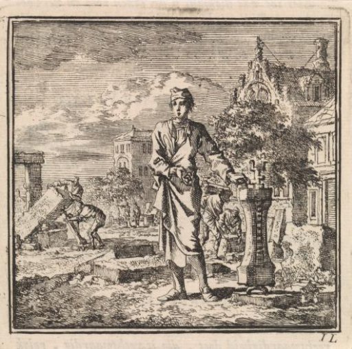 Man beside a crane