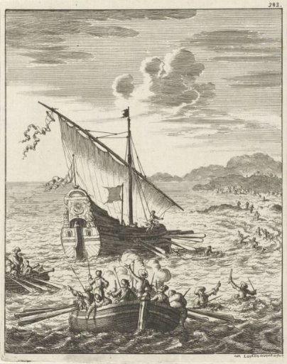 Ship of the writer Jean de Thevenot captured by pirates
