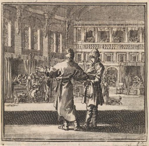 Two men in conversation in a hospital ward