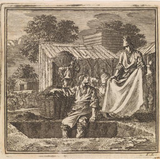 Man sitting at the edge of a deep pit