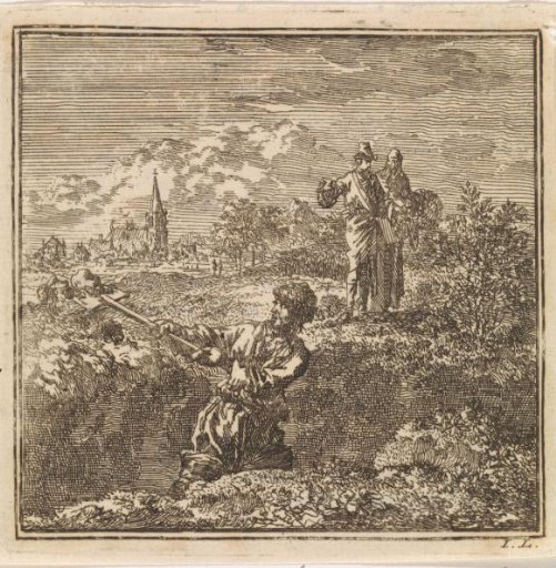 Man digging a deep pit in search of mustard seed