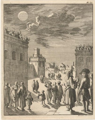 Lunar eclipse at Mosul