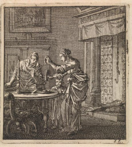 A woman attempting to strike sparks with a flint