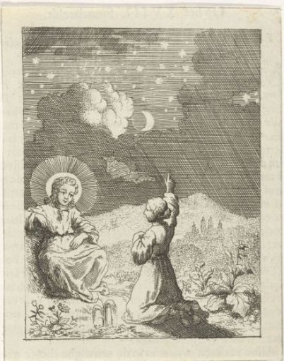 Christ and the personified soul contemplate the starry sky
