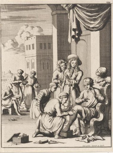 Operation for the removal of worms from the leg at Bender-Abassi
