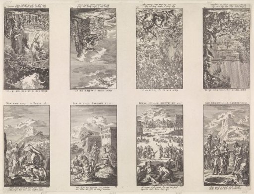 Eight Old Testament Scenes on a Sheet