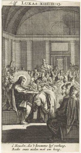 Christ Laying His Hand on the Crooked Woman