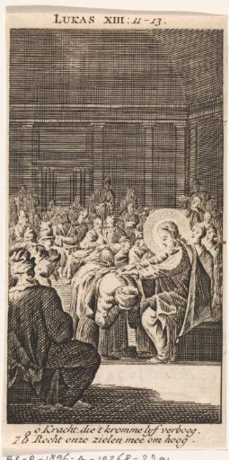 Jesus Laying His Hand on a Crooked Woman