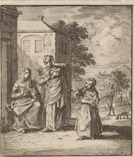 Child blowing a flute