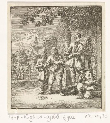 Children playing marbles