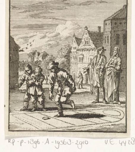 Children playing hopscotch