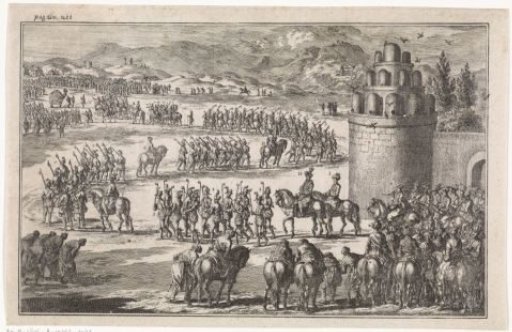 Procession at the departure of the King of Persia