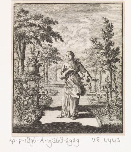 The Personified Soul standing in a garden