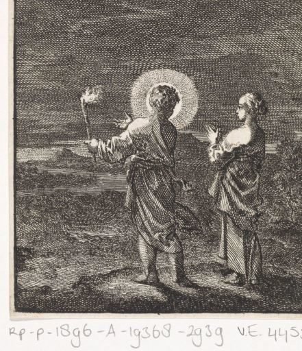 Christ Illuminates the Darkness for the Personified Soul with a Torch