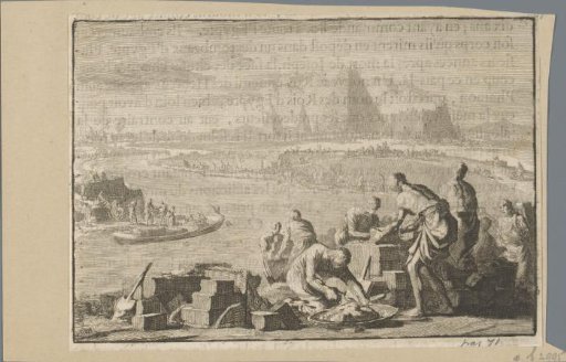 The Israelites making bricks in Egypt