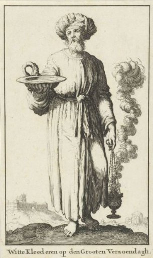 High Priest in White Liturgical Vestments Belonging to the Day of Atonement (Variant A)