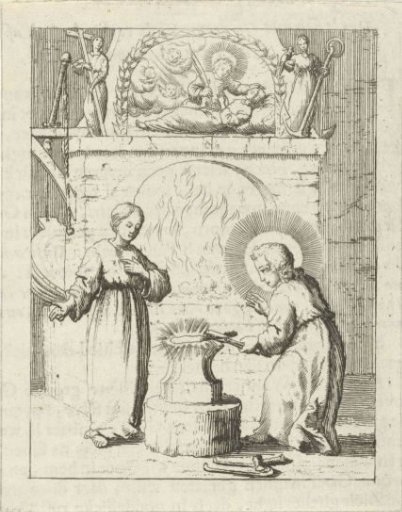 Christ and the personified soul in a smithy
