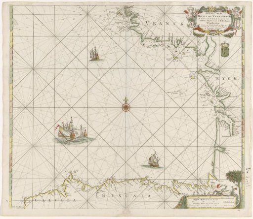 Chart of a section of the coast of France and Spain