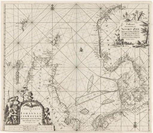 Chart of a large part of the North Sea