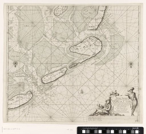 Chart of the Wadden Sea from Den Helder to Terschelling