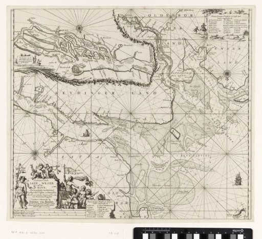 Chart of a part of the Elbe, the Weser and the Jade Bight