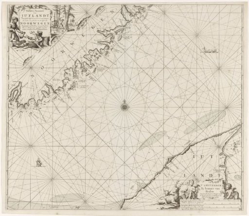 Chart of a part of the coast of Norway and Jutland