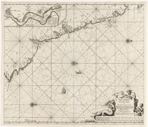 Chart of a part of the northeast coast of England and a part of Scotland