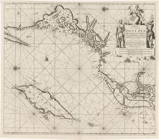 Chart of the northwest part of the Baltic Sea with the Swedish coast