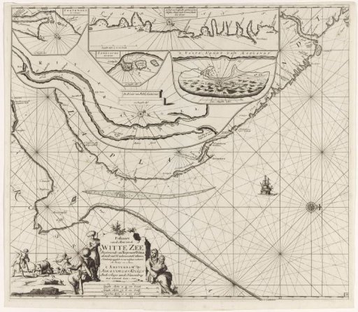 Chart of a part of the coast of Kola in Russia