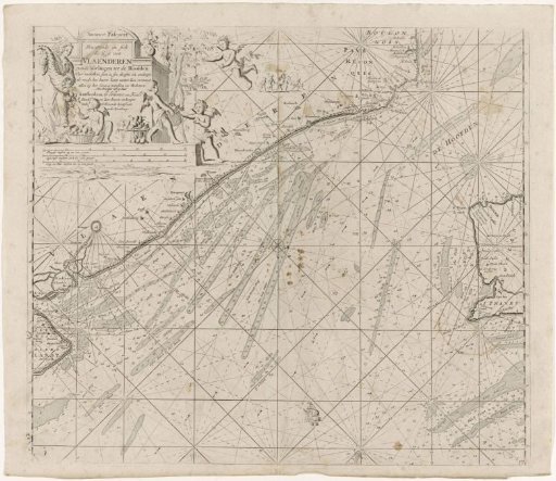 Chart of the northern entrance to the Channel with the coasts of Flanders, France and England