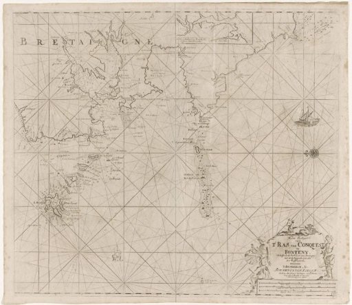 Chart of the west coast of Brittany