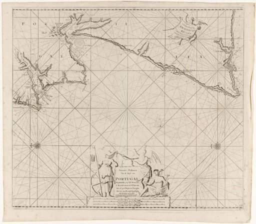 Sea chart of part of the coast of Portugal