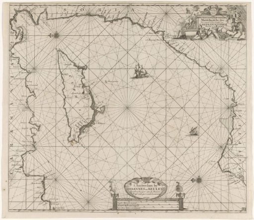 Chart of the eastern part of the Mediterranean Sea, with Cyprus
