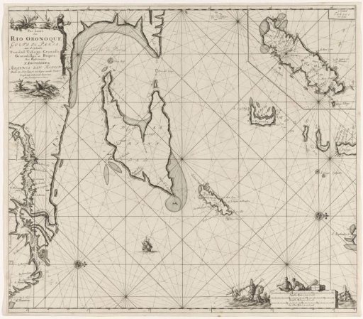 Chart of the Gulf of Paria with the mouth of the Orinoco River