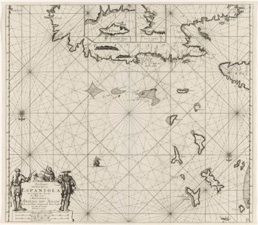 Chart of the north coast of Hispaniola, with two inset maps