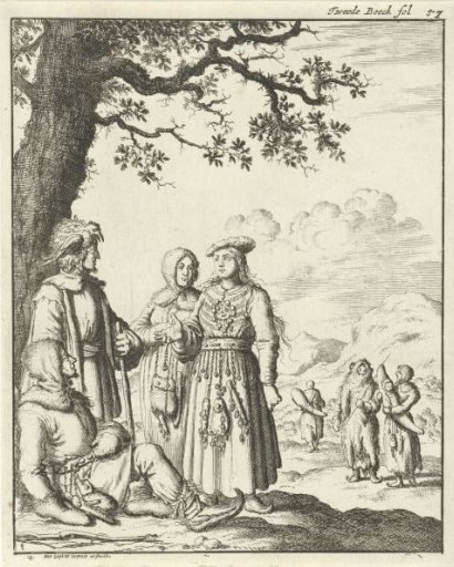 Sami in conversation under a tree