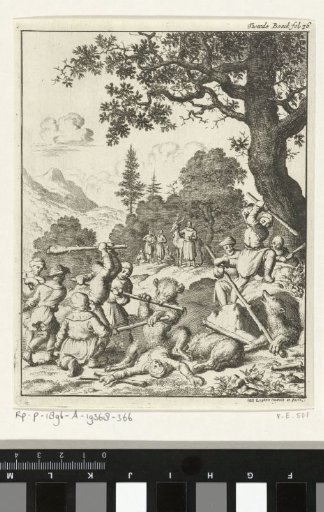 Bear hunt with clubs