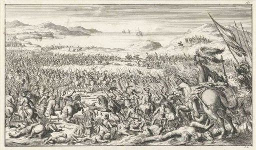 The Battle of Ascalon between the Crusaders and the Saracens