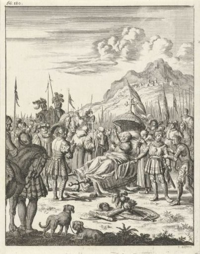 Fulk V, Count of Anjou and King of Jerusalem, Dying on a Litter